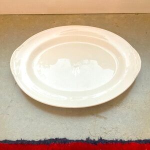 Nautilus ceramic China White Oval Serving Platter. Made in USA # K 43 M (or H?)6